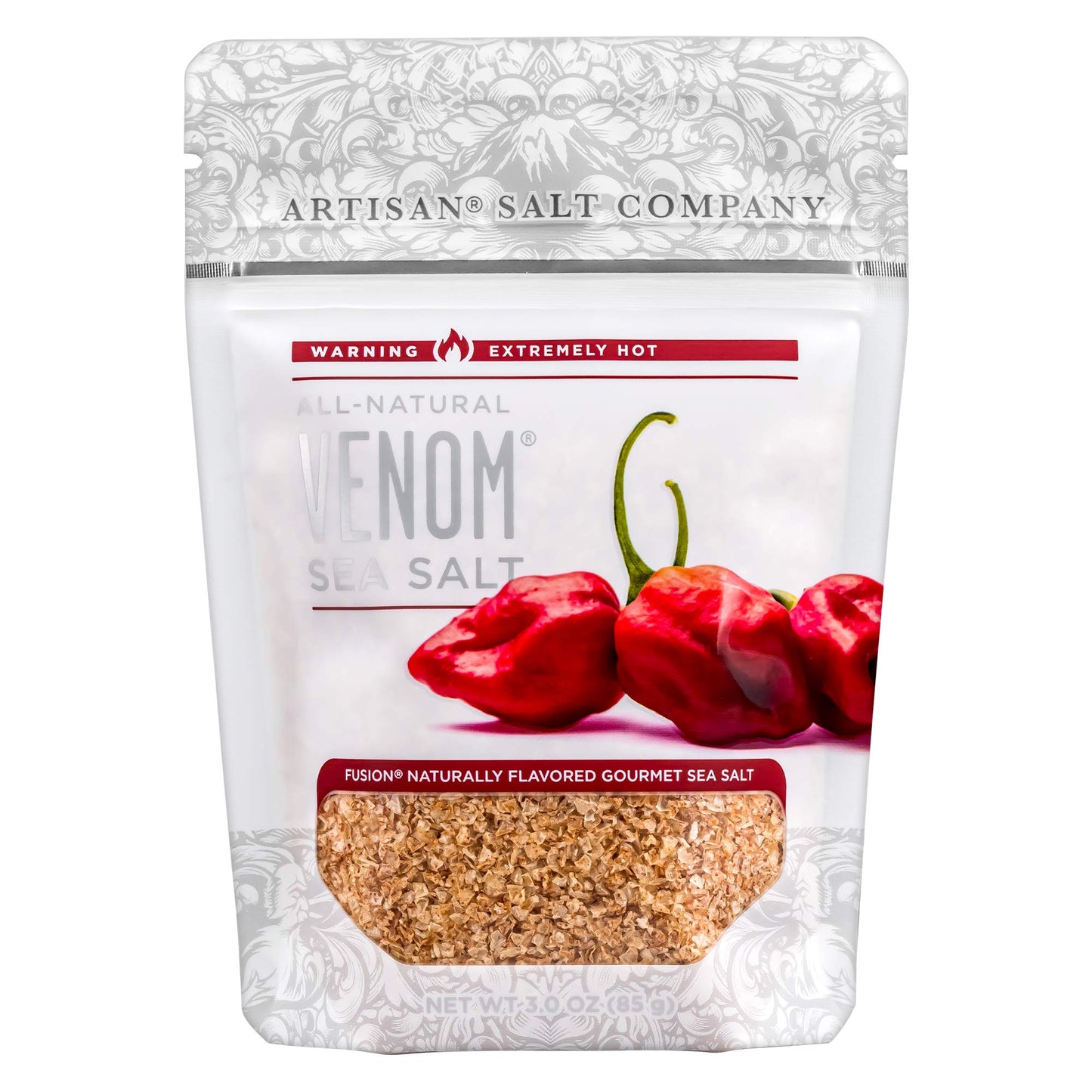 Artisan Salt Company Fusion Naturally Flavored Venom Sea Salt, Zip-Top Pouch, 3 Ounce