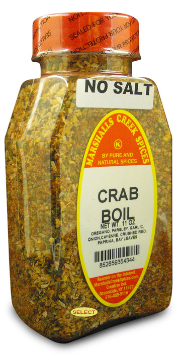Marshalls Creek Select Spices CRAB BOIL SEASONING NO SALT 11 oz.