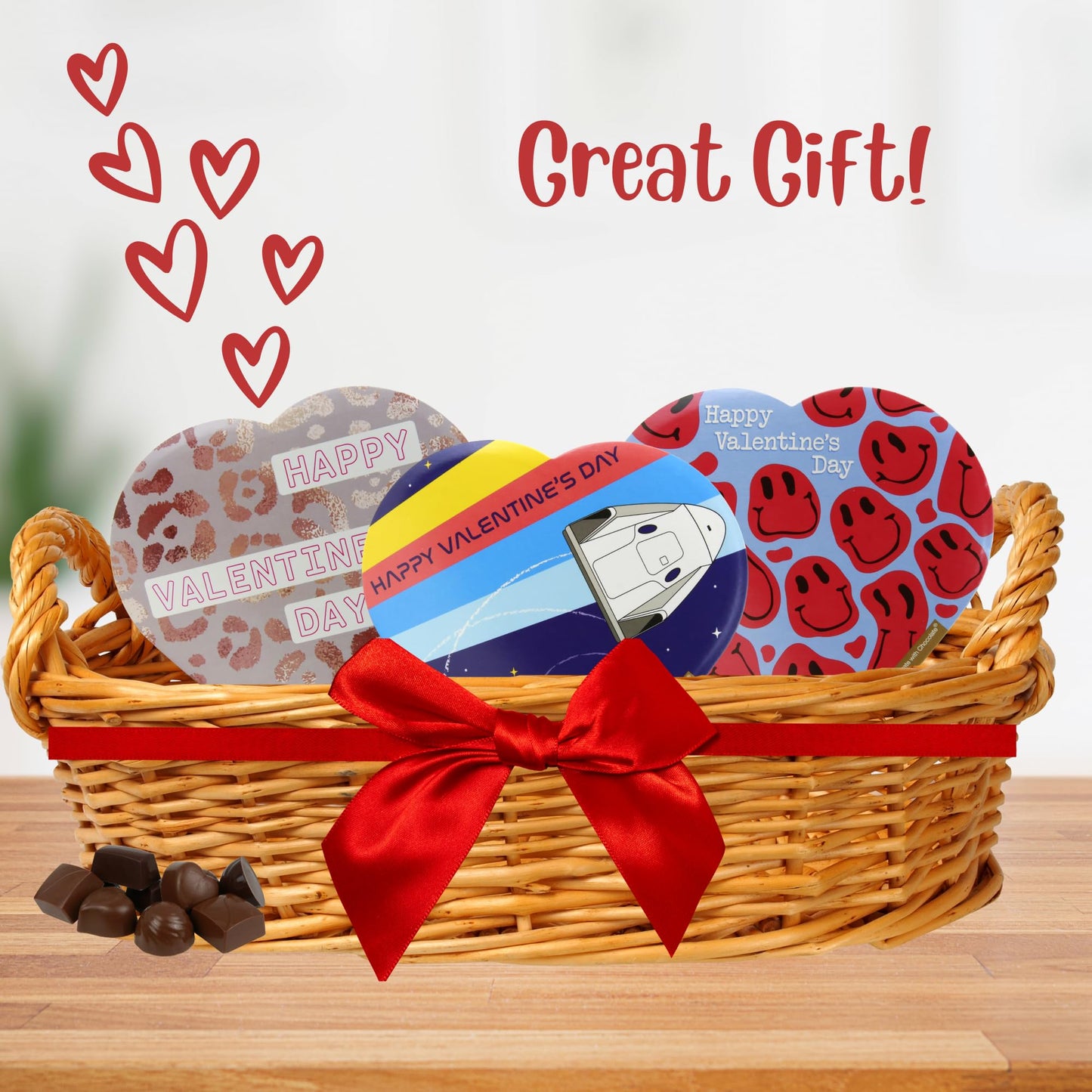 Easter Chocolate Truffle Boxes, Three Assorted Gift Box Styles, Basket Stuffer Gifts, 2 Ounces, Style May Vary (Pack of 3)