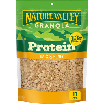 Nature Valley Protein Granola, Oats and Honey, Resealable Bag, 11 OZ