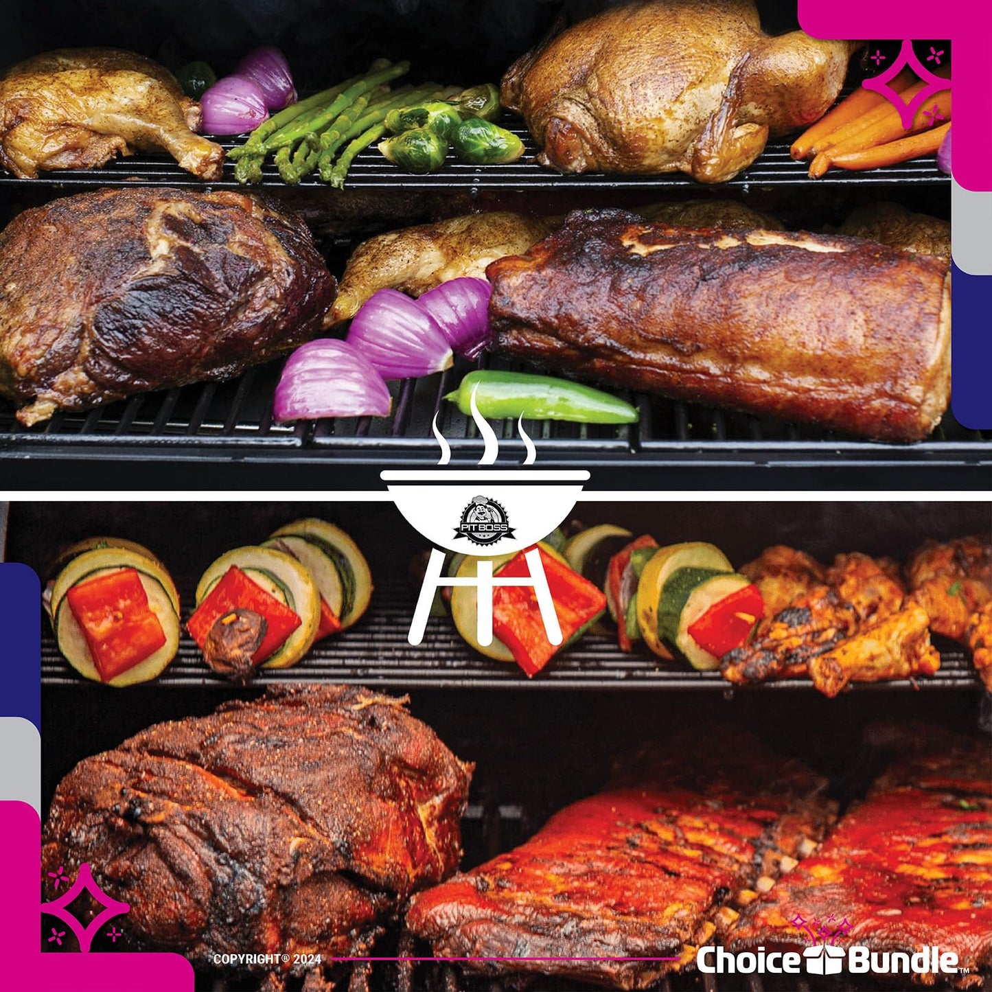 Pit Boss BBQ Mixed Seasoning Spice & Rub Choice Bundle, 4 Pack (25.6 oz) with Guide & Keychain Opener