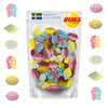 Bubs Swedish Candy Mix (1 LB) Assortment Bag - Tutti Frutti, Dizzy Skull, Banana, Strawberry Pomegranate, Cool Fruity Pear & Big