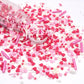 Sentovac Edible Red Heart Pink Star Mix Sprinkles for Decorating 1 Bottle 3.35oz/ 95g | Cake Cupcakes and Ice Cream Topper Decor