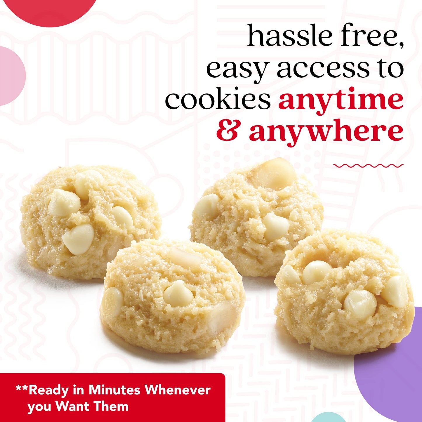 David'S Cookies Preformed Frozen Cookie Dough Macadamia White 80 Count