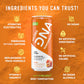 HYDRADNA Clean Performance Drink, Zero Sugar, 120 mg Organic Caffeine, 12 Fl Oz, Pack of 12, Peach Flavor