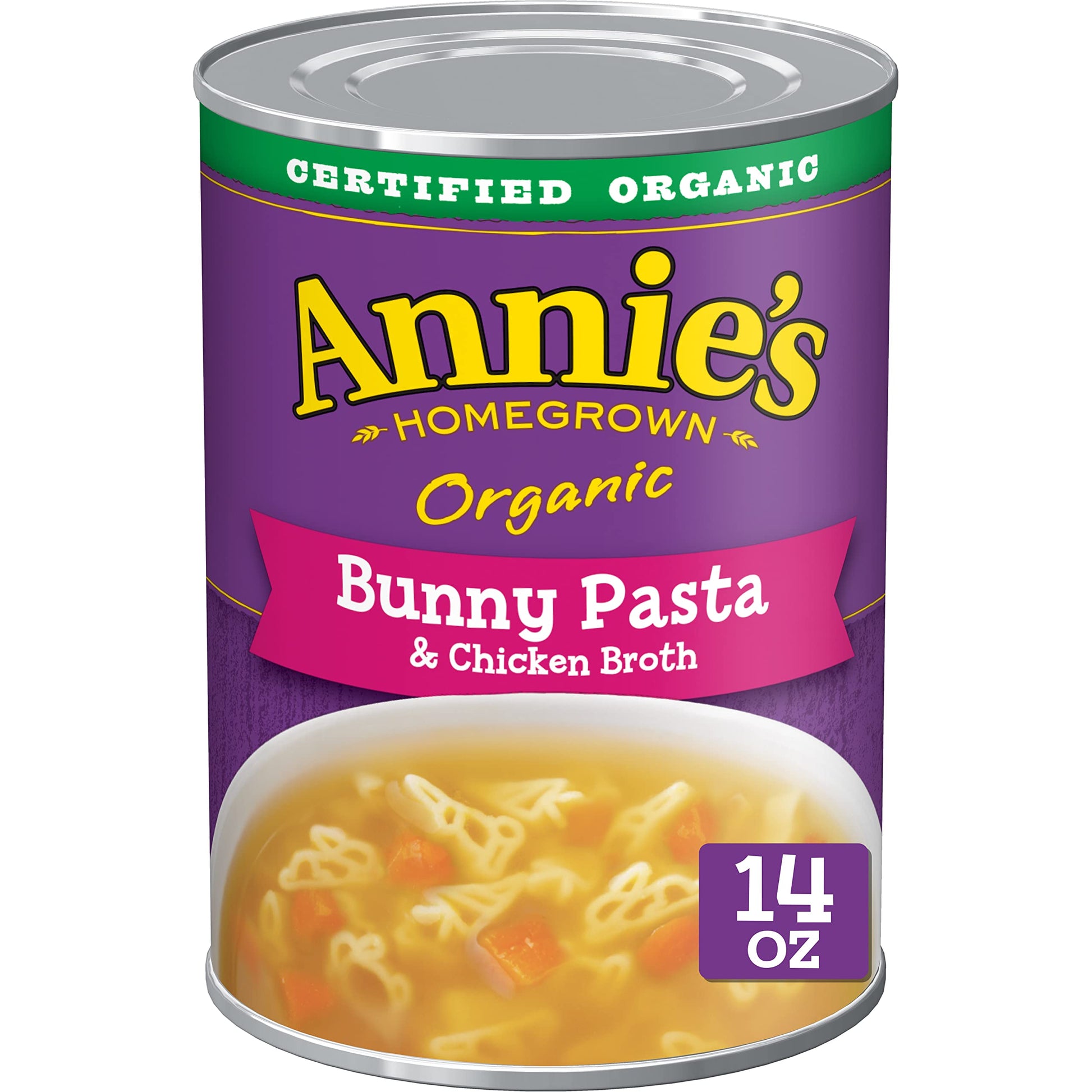 Annie'S Organic Bunny Pasta & Chicken Broth Soup, 14 Oz. (Pack Of 8)