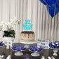 ZHUOWEISM Cake Topper Glitter Happy 6 Months Birthday Decoration, Blue, Paper, 1 PCS