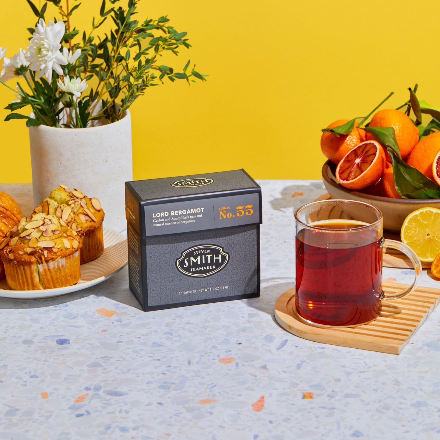 STEVEN SMITH TEAMAKER Earl Grey Black Tea - Lord Bergamot No. 55, 100 Sachets, Caffeinated, Sugar-Free, Sustainably Grown