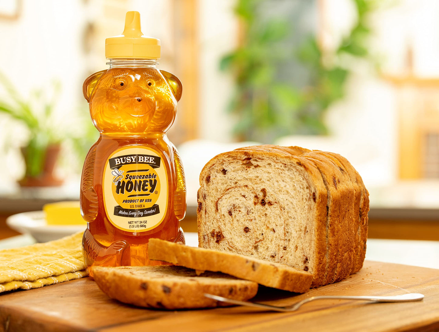 Busy Bee Honey, Grade A Filtered Honey, 24 Ounce, 1.5 Lb (Pack Of 3 Honey Bears)