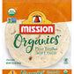 Mission Organics Flour Tortillas, Non GMO, Trans Fat Free, Medium Soft Taco Size, 6 Count