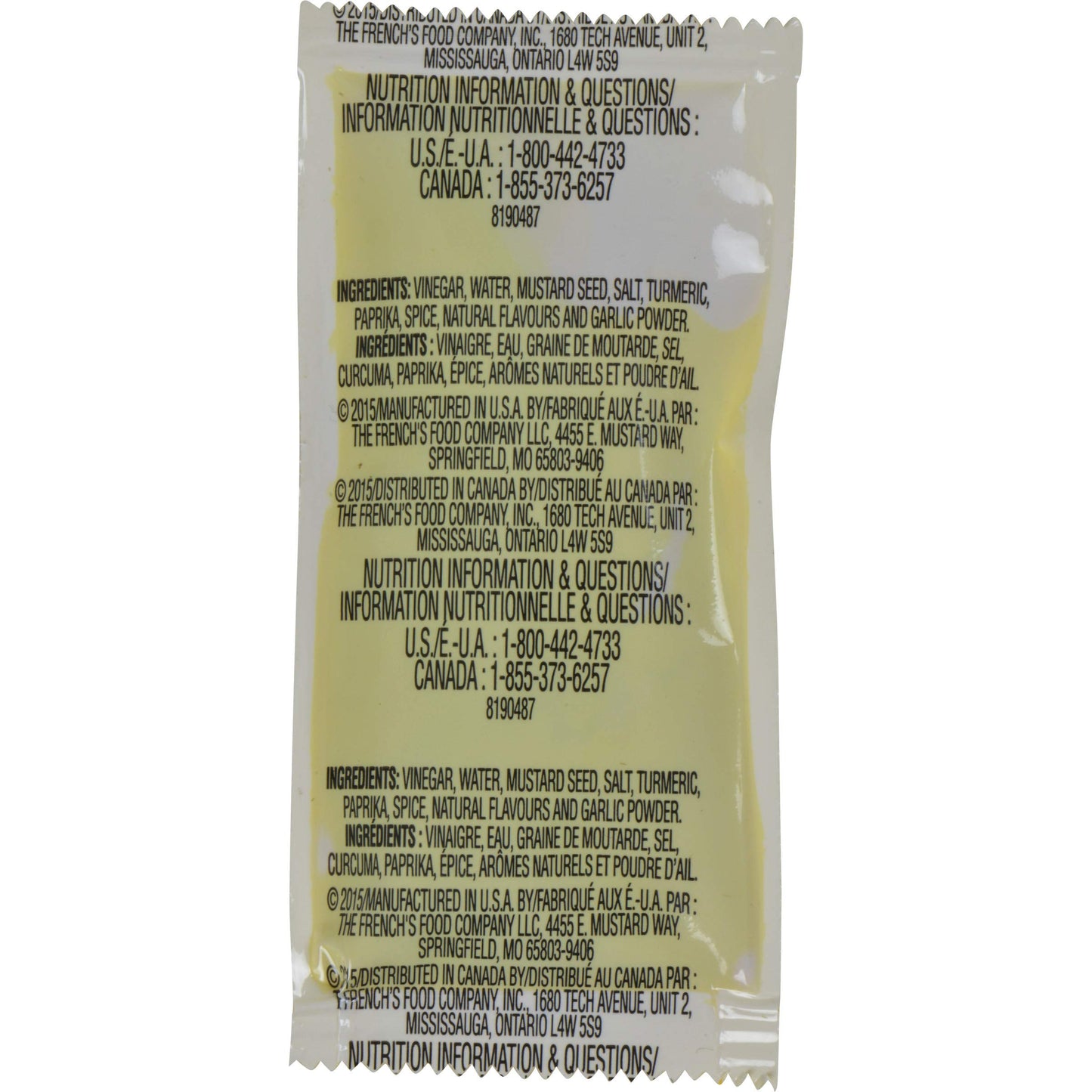 French's Classic Yellow Mustard Packets, 500 Count - Perfect for Takeout & Delivery, Single-Serve Size