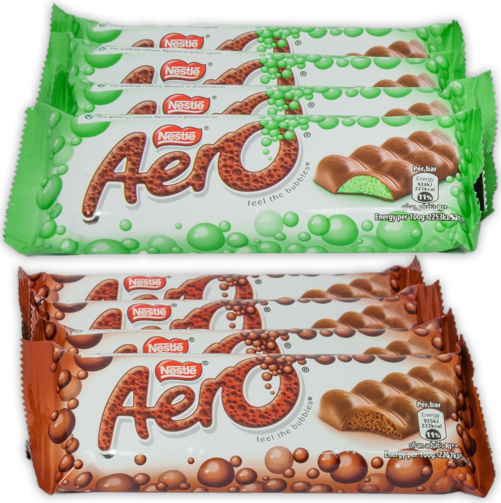 Nestle Aero Milk Chocolate Peppermint Bar, Pack of 8, 27g (0.95 oz)