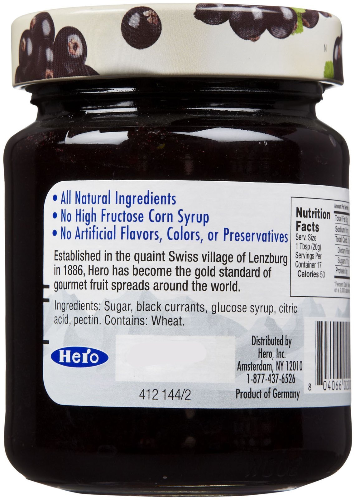 Hero Black Currant Fruit Spread, 12 Oz