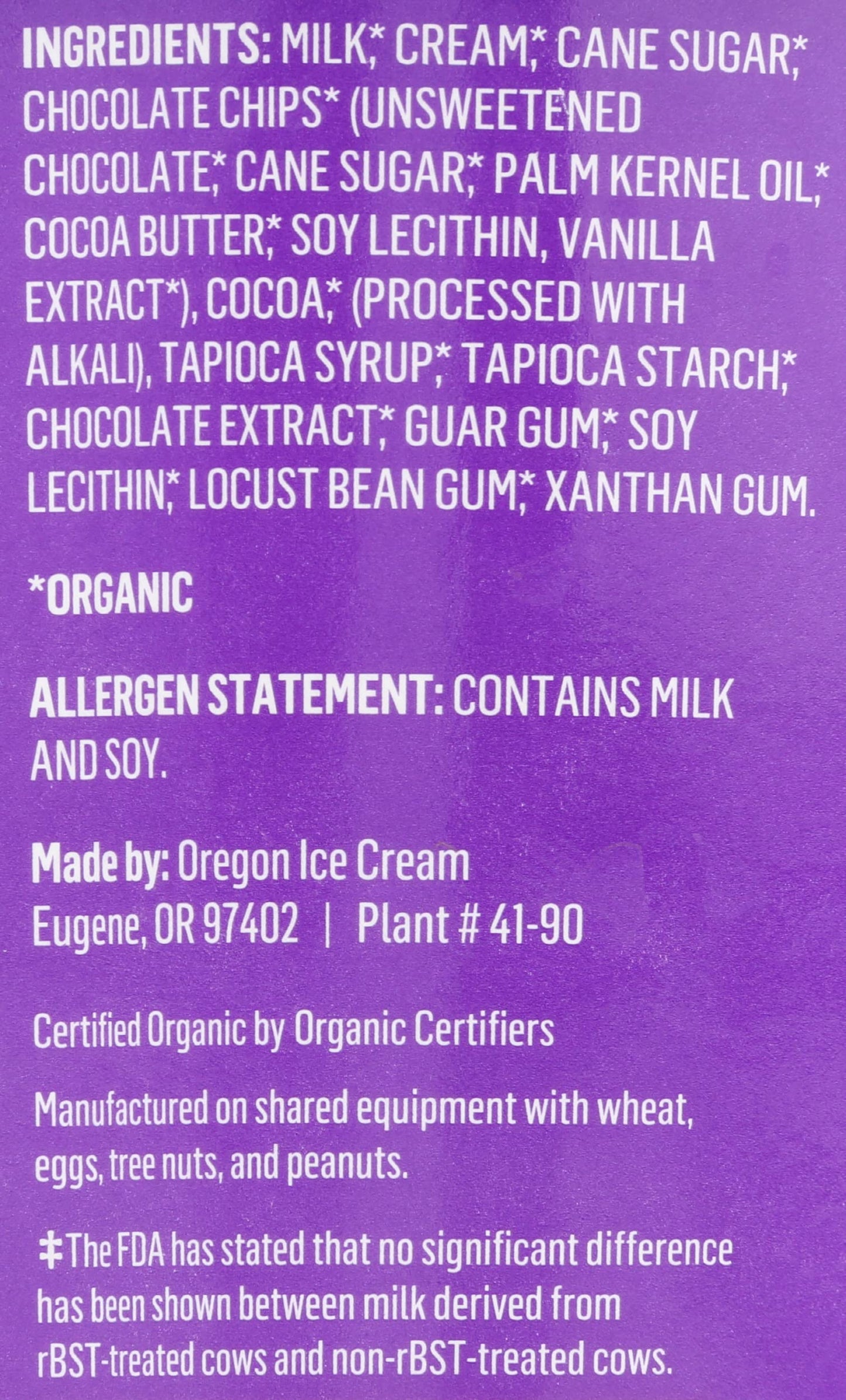 Aldens, Organic Chocolate Chocolate Chip Ice Cream, 48 oz (Frozen)