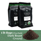 The Bean Organic Coffee Company Christmas Roast, Dark Roast, Ground Coffee, 16-Ounce Bags (Pack Of 2),Café Molido Tostado Organico