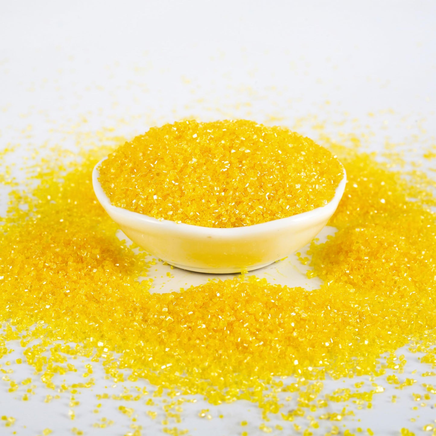 Kasvan Yellow Sanding Sugar Sprinkles - Edible Sugar Crystals, Baking Cake Decorations, Ice Cream Toppings Cupcake Decorating, W