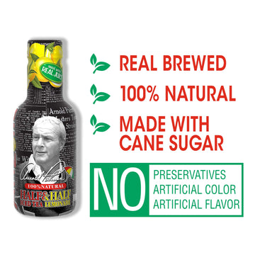 Arizona Arnold Palmer Half Tea Lemonade, 16.9 Fl Oz, Pack Of 20