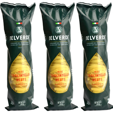Delverde Artisan Made Tagliatelle Nests With Spring Water Certified Kosher 8.8Oz 3 Pack