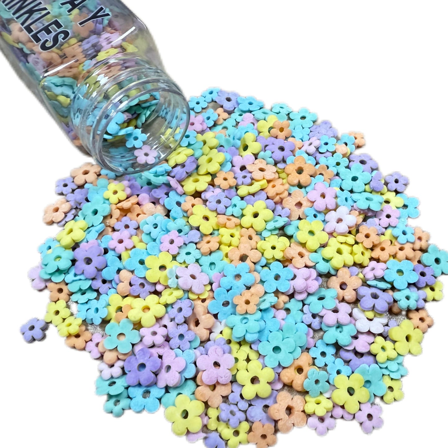 Sentovac Edible Small Flowers Sprinkles For Decorating | Edible Cake Cupcake Topper Decorations |1 Bottle 2.47Oz/ 70G | Cake Cup