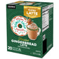 The Original Donut Shop One Step Latte, Frosted Gingerbread, Keurig Single Serve K-Cup Pods, 20 Count