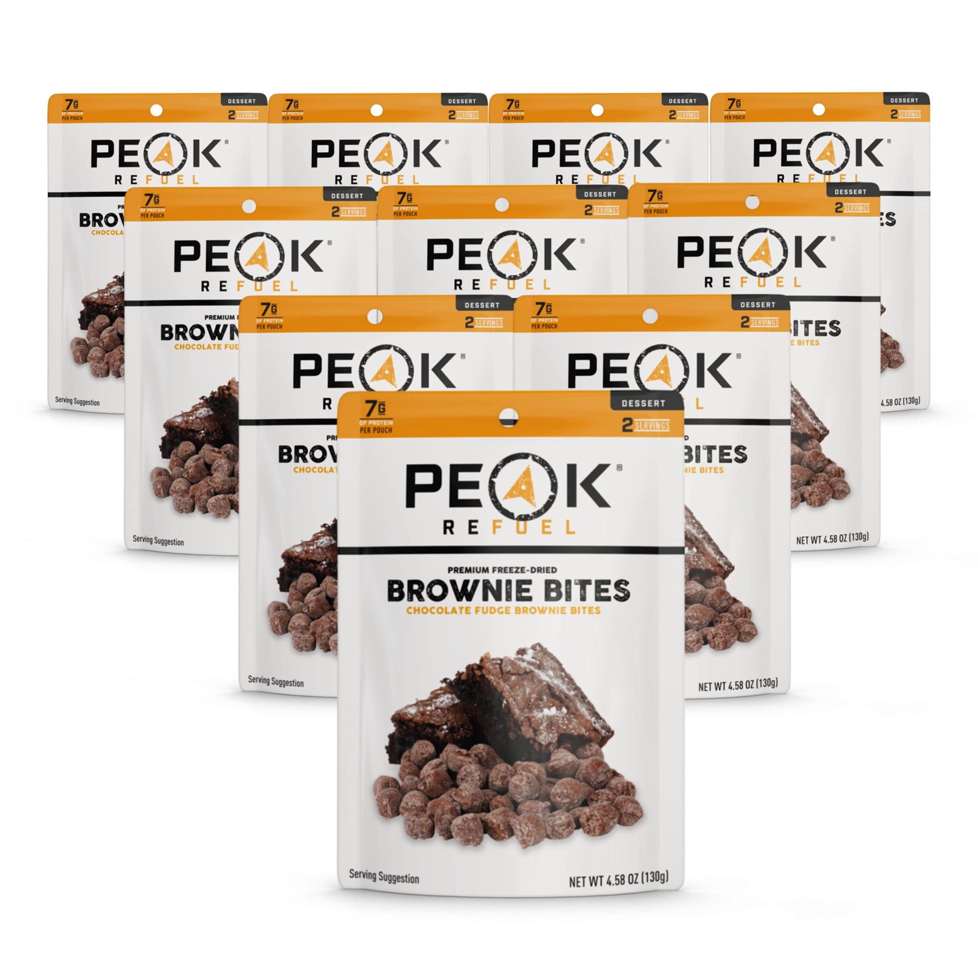 Peak Refuel Fudge Brownie Dessert Bites | Freeze Dried Backpacking And Camping Food | Tasty Trail Treat | High Protein Snack Pac