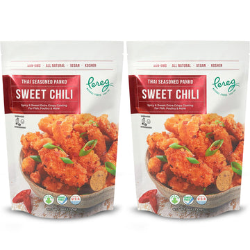 Panko Japanese Style Toasted Bread Crumbs (9 oz) - Thai Sweet Chilli Flavor - Seasoned & Flavored Bread Crumbs - Add crunch & Cr