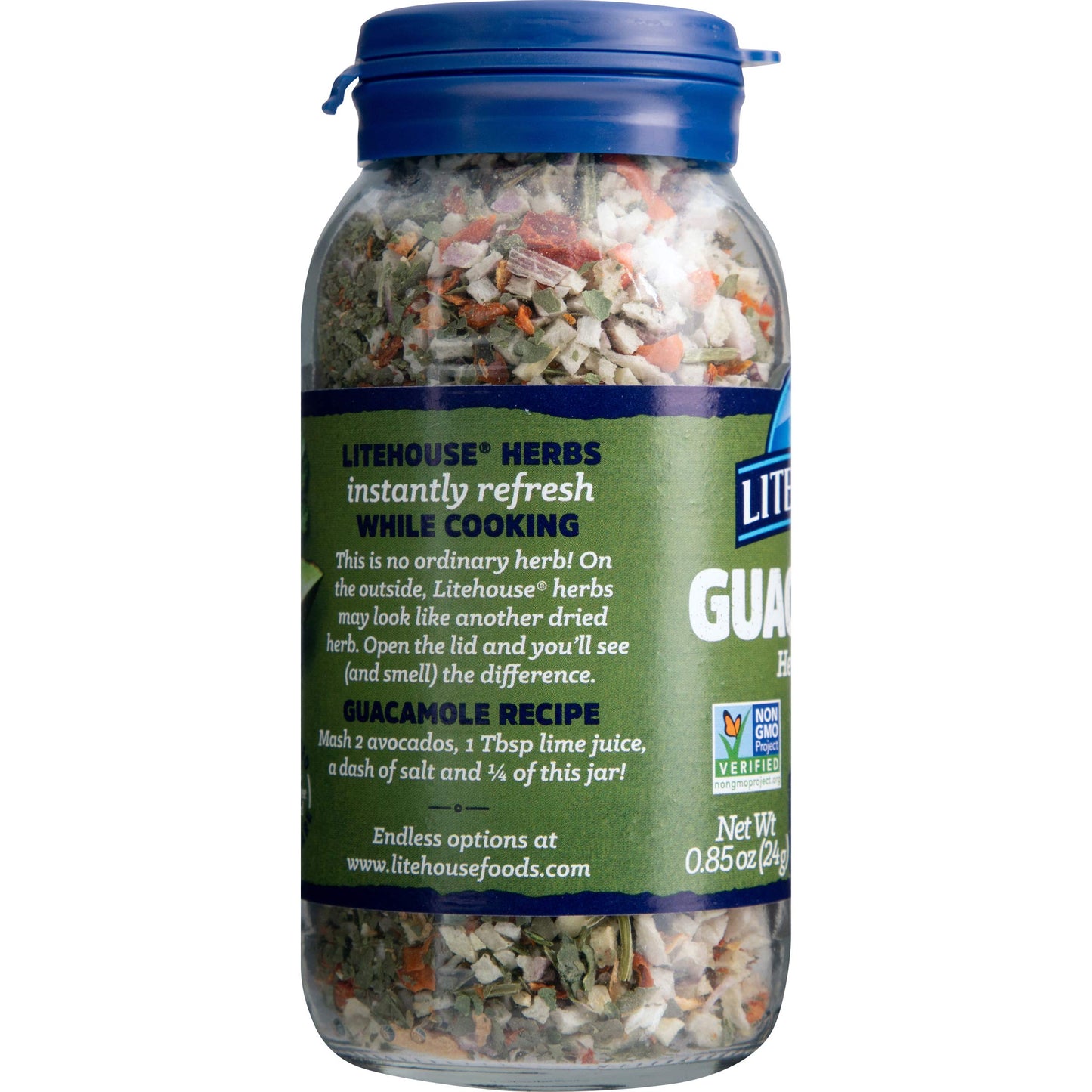 Litehouse Freeze Dried Guacamole Herb Blend, Organic, Gluten Free, 0.85 oz (Pack of 6), Guacamole