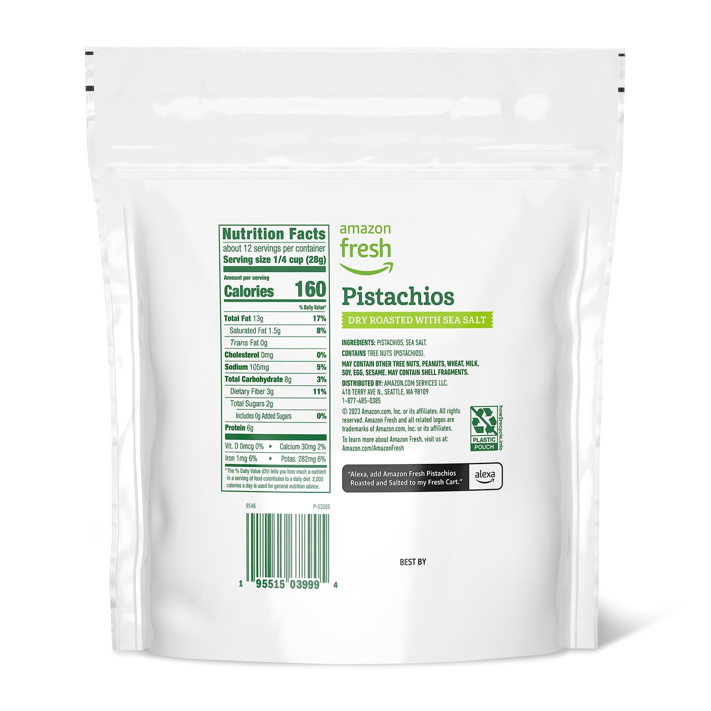large online retailer Fresh Dry Roasted Pistachios with Sea Salt, No Shells, 12 oz