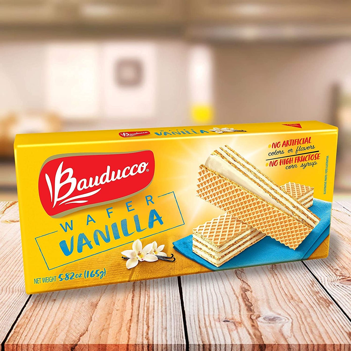 Bauducco Wafer Cookies - Crispy Wafers - 3 Creamy Layers - No Artificial Flavors (Pack Of 6) (Vanilla, 34.92 Oz (Pack Of 6))