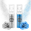 Edible Glitter Spray - Silver & Blue Food Grade Luster Dust for Drinks, Dessert Decorating Shimmering Glitter for Beverages, Cak