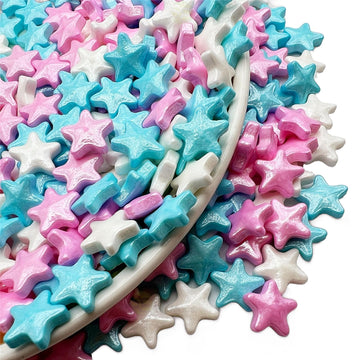 Se Si&Moos Blue White And Pink Sprinkles Edible Stars For Cake Decorating Edible Pink Stars White Star Sprinkles Large Cupcake E