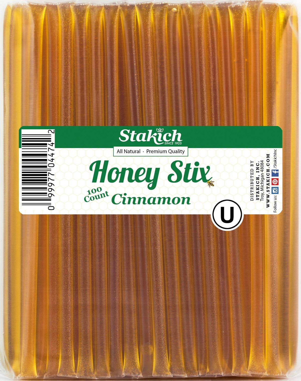 Stakich Cinnamon Honey Stix - 100 Count Pack