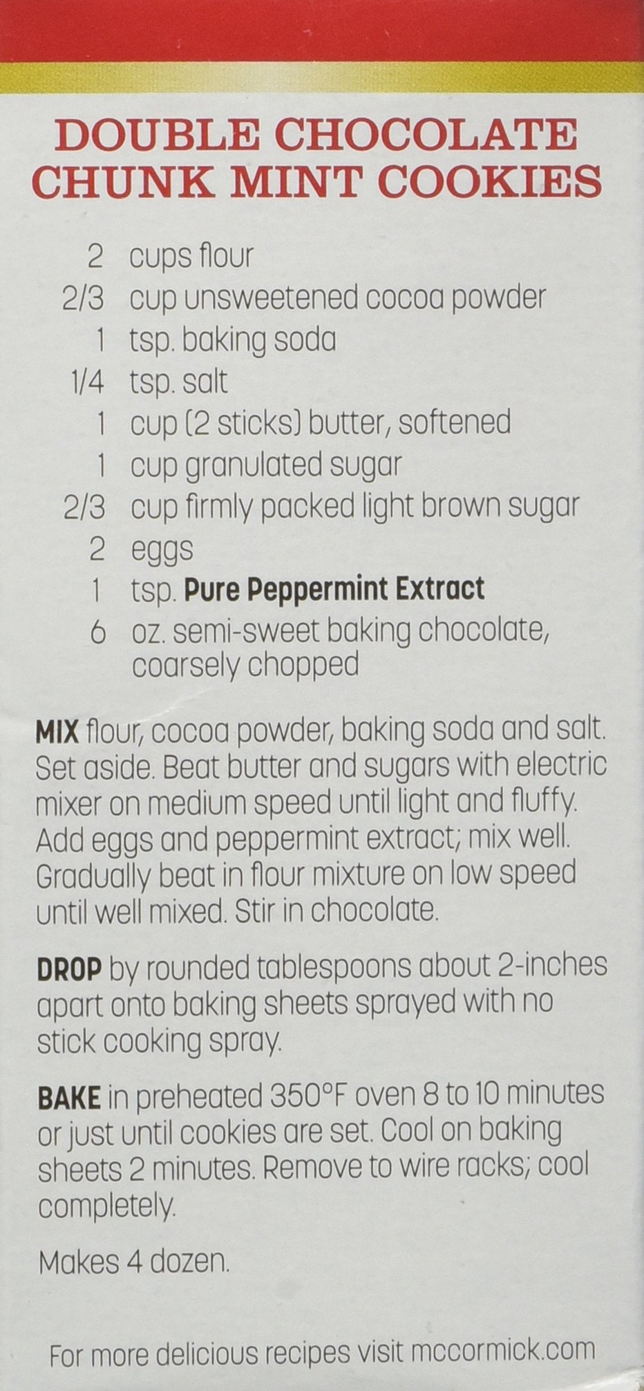McCormick Pure Peppermint Extract, 1 Fl Oz, No Artificial Colors, Model 069302