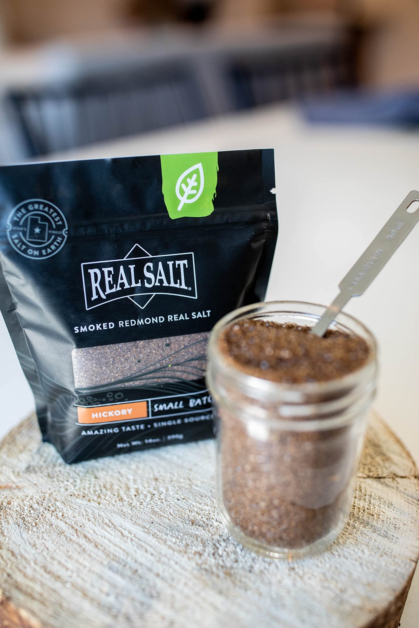 REAL SALT Hickory Smoked Salt, 14 oz Pouch, Natural Seasoning, Ideal for Cooking and Grilling