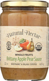 Natural Nectar Apple Sauce Pear Biodynamic, 22 Oz
