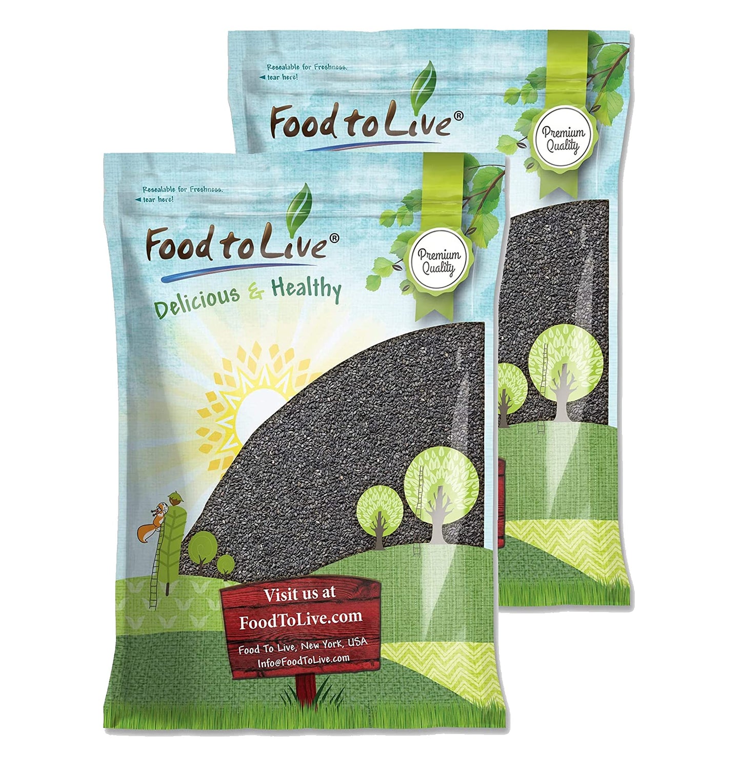 Black Sesame Seeds, 16 Pounds - Raw, Unhulled, Kosher, Vegan, Bulk, Kala Til