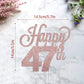 Lingteer Happy 47Th Birthday Cake Topper - Cheers To 47Th Birthday 47 Years Old Birthday Party Cake Decorations Sign.