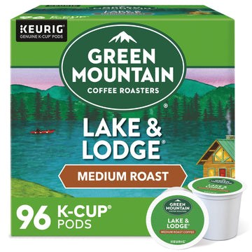 Green Mountain Coffee Roasters Lake And Lodge Blend Keurig Single-Serve K-Cup Pods, Medium Roast Coffee, 96 Count (4 Packs Of 24)