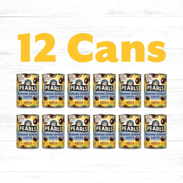 PEARLS Low-Sodium Large Ripe Pitted Olives, 6 oz Can, Pack of 12, Model 42023
