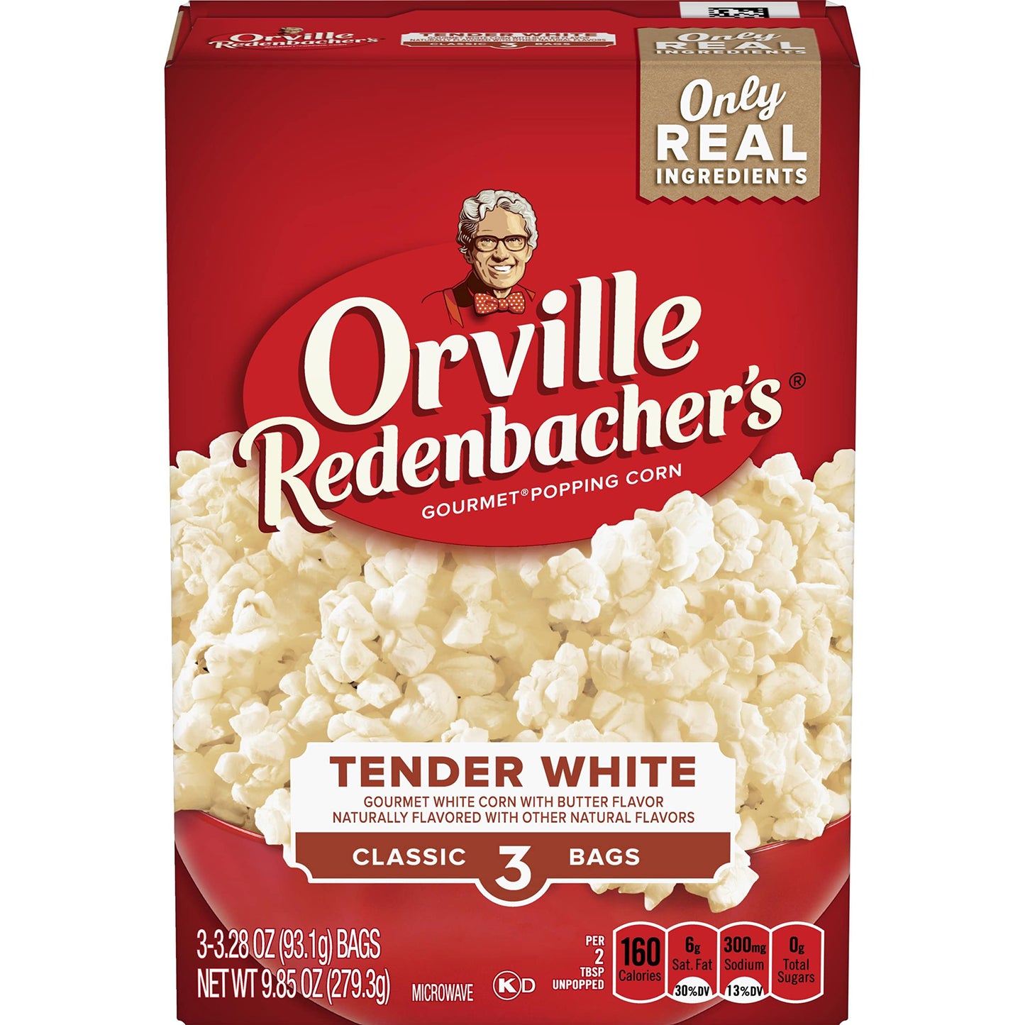 Orville RedenbacherS Old Fashioned Tender White Microwavable Popping Corn 3.28 Ounce (Pack Of 3)