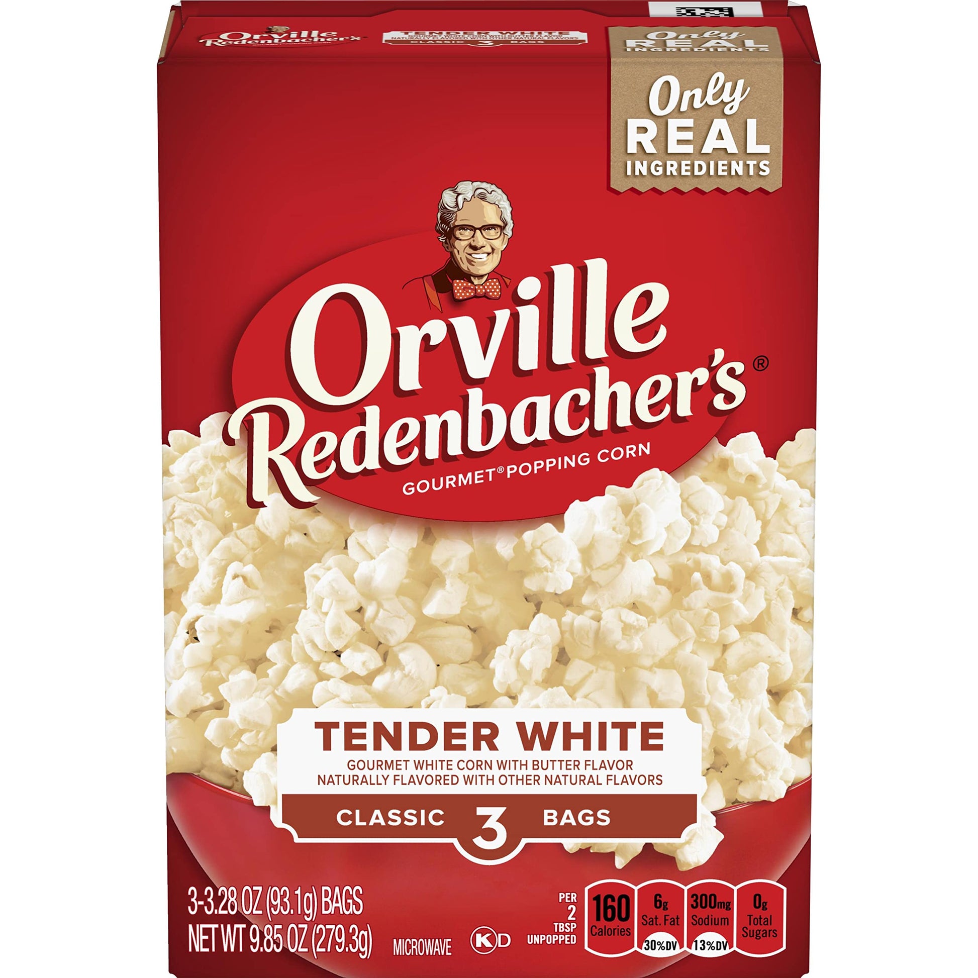 Orville RedenbacherS Old Fashioned Tender White Microwavable Popping Corn 3.28 Ounce (Pack Of 3)