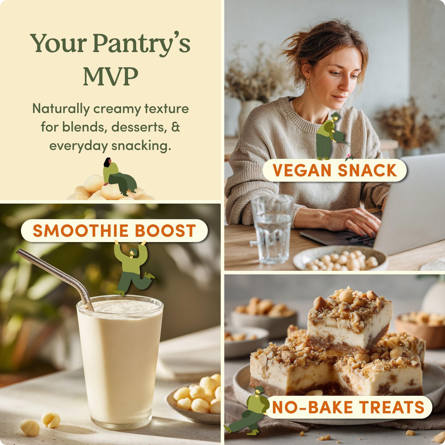 goodSAM Organic Raw Macadamia Nuts - Unsalted, Whole Nuts - Buttery Creamy Flavor - Sustainably Grown on Regenerative Family Far