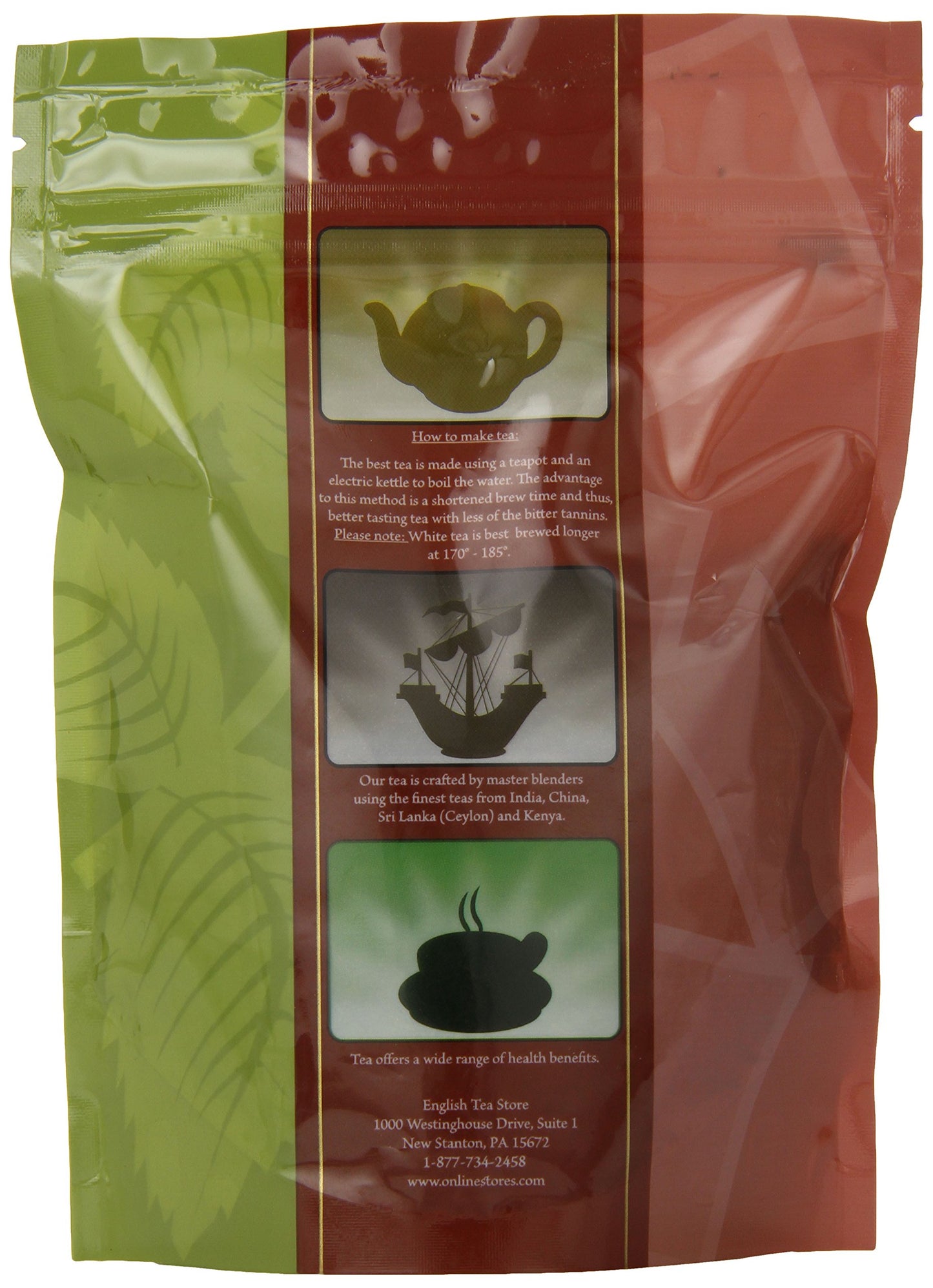 English Tea Store Loose Leaf, Gunpowder Green Tea Pouches, 4 Ounce