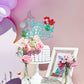 ZHUOWEISM Mermaid Cake Topper - Happy Birthday Decoration, Cardstock, Blue, Under the Sea Theme, 1 PCS