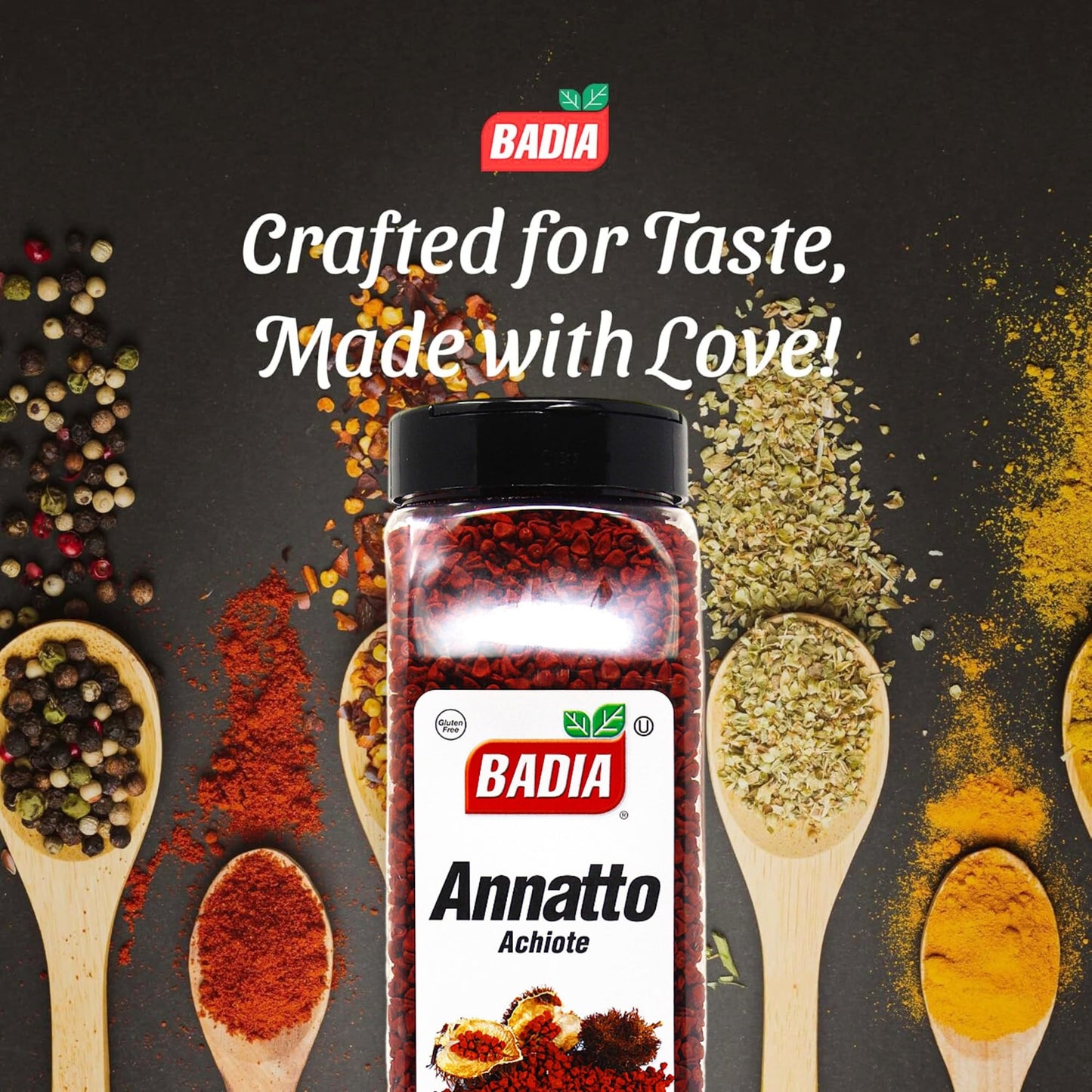 Badia Whole Annatto 22 oz - Warm  Peppery  Slightly Nutty Flavor - Achiote Seeds for Natural Color & Seasoning