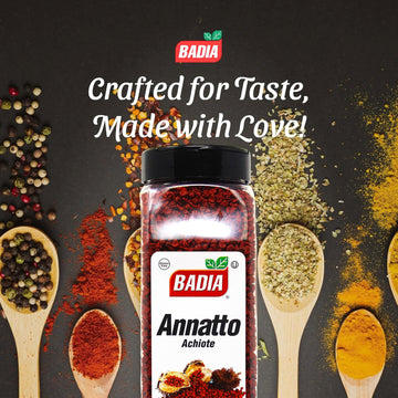 Badia Whole Annatto 22 oz - Warm  Peppery  Slightly Nutty Flavor - Achiote Seeds for Natural Color & Seasoning