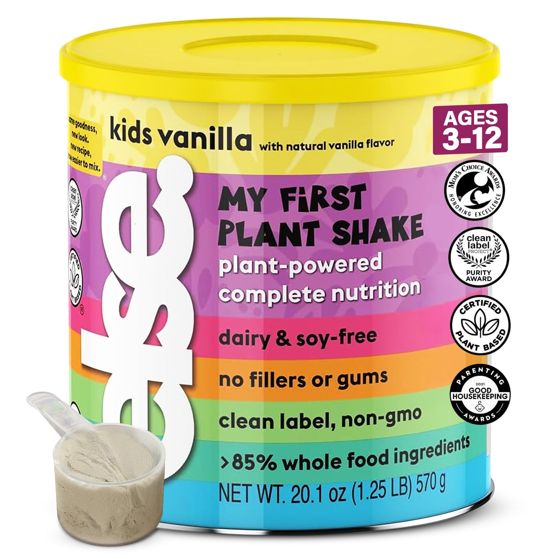 ELSE NUTRITION Plant-Based Kids Protein Shake, Protein Powder for Ages 2-12. Dairy-Free, Complete Nutrition Shake, 25 Vitamins &