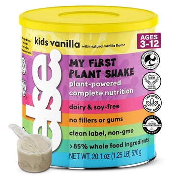 ELSE NUTRITION Plant-Based Kids Protein Shake, Protein Powder for Ages 2-12. Dairy-Free, Complete Nutrition Shake, 25 Vitamins &