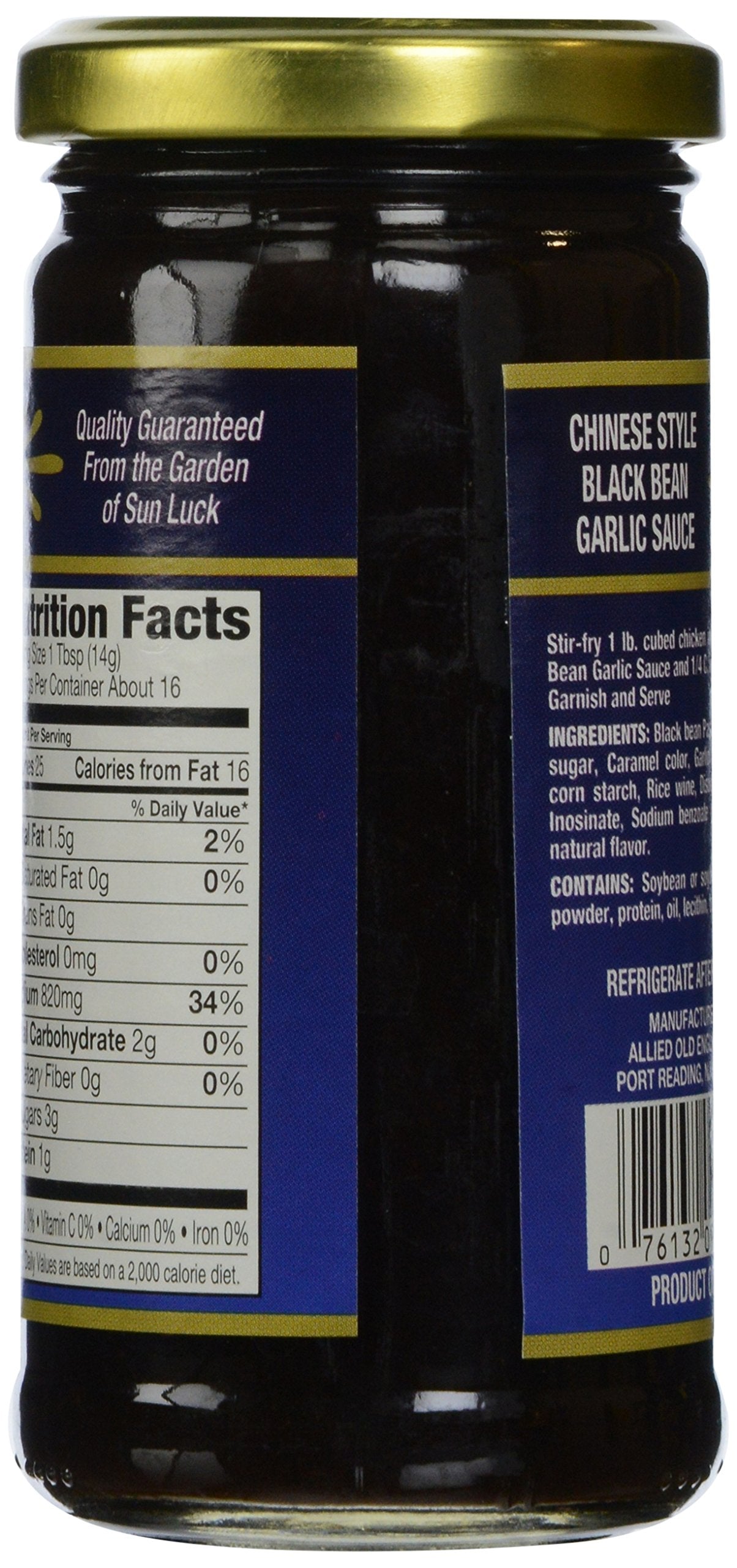 Sun Luck Sauce, Black Bean Garlic, 8-Ounce (Pack of 6)