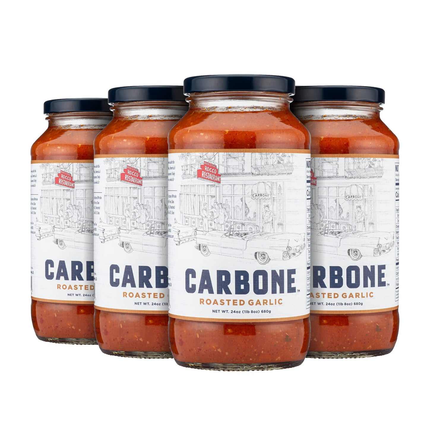 Carbone Roasted Garlic Pasta Sauce | Tomato Sauce Made with Fresh & All-Natural Ingredients | Non GMO, Vegan, Gluten Free, Low C